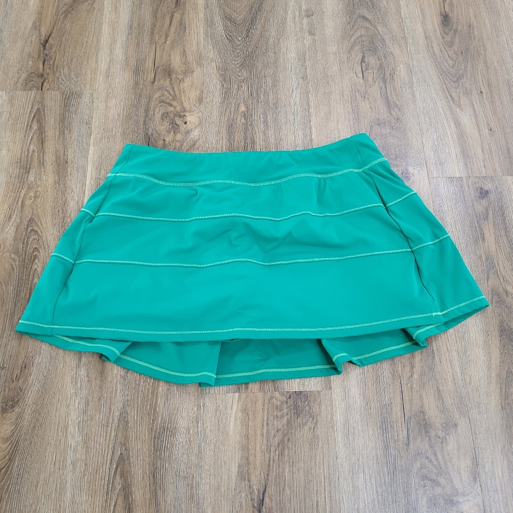 Women's Green Athletic Skort Tennis Golf Pickleball Skirt Built In Shorts M